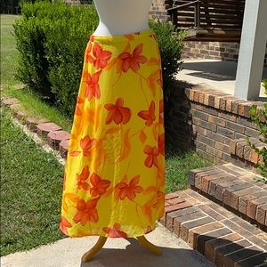 Uniform Women’s Yellow Skirt With Orange Flowers.